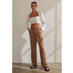 Crescent - Vicy Satin Pants - Wide Leg